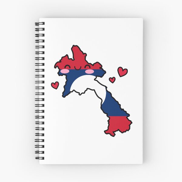 Item preview, Laos Flag Map Smile with Love designed and sold by pixelsparkzone.