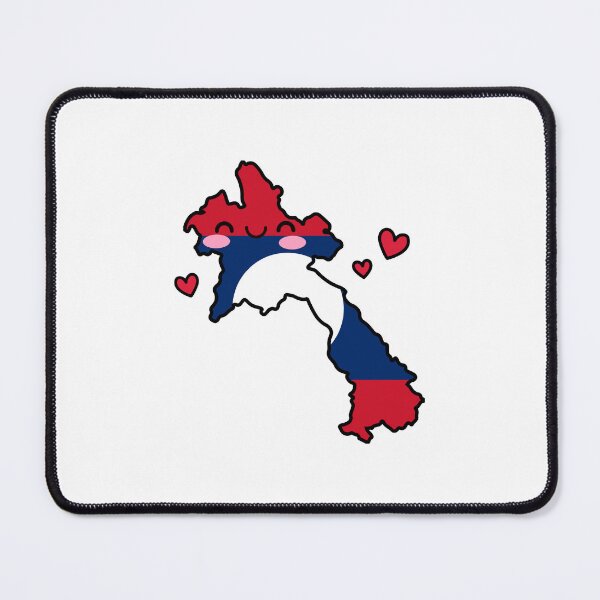 Item preview, Laos Flag Map Smile with Love designed and sold by pixelsparkzone.