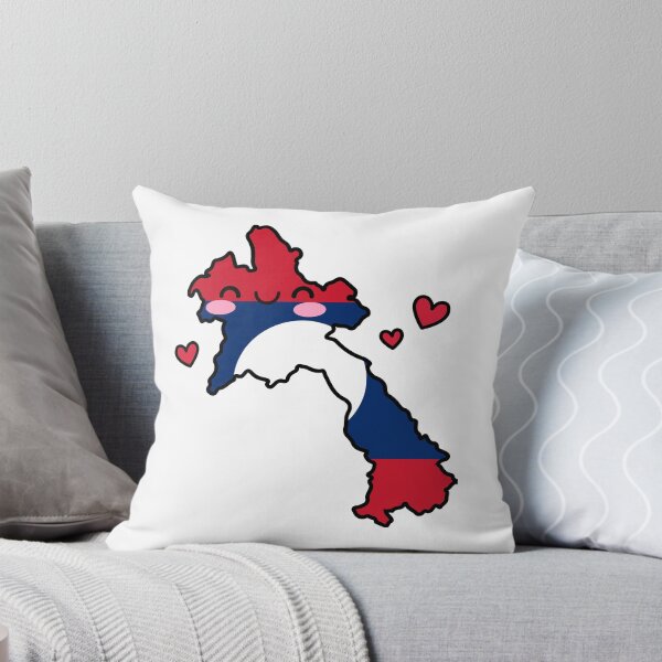 Item preview, Laos Flag Map Smile with Love designed and sold by pixelsparkzone.