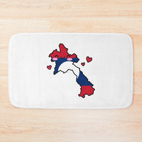Item preview, Laos Flag Map Smile with Love designed and sold by pixelsparkzone.