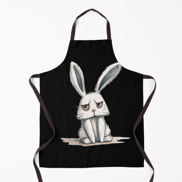 Item preview, Facial fun: Grumpy face of a white rabbit designed and sold by WallGemsArt.