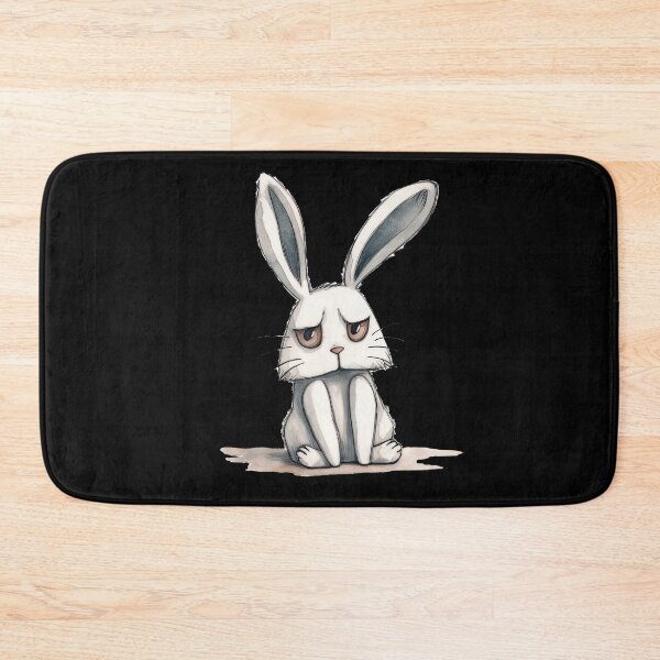 Item preview, Facial fun: Grumpy face of a white rabbit designed and sold by WallGemsArt.