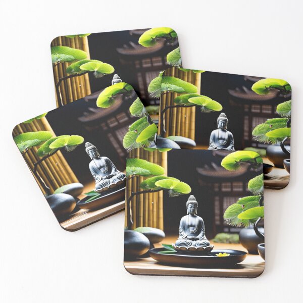 Item preview, Zen garden with Buddha statue designed and sold by smartlogo_factory.