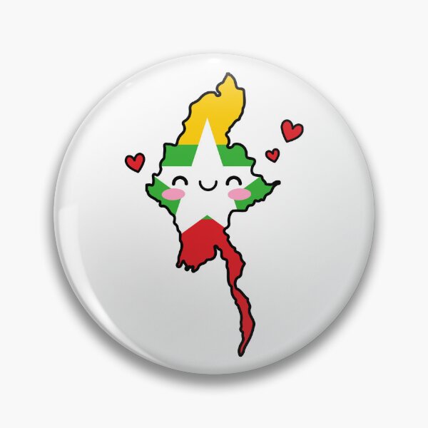 Item preview, Myanmar Flag Map Smile with Love designed and sold by pixelsparkzone.