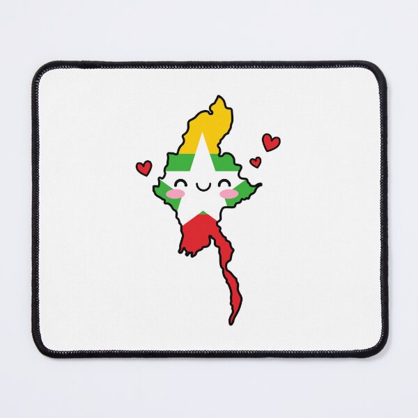 Item preview, Myanmar Flag Map Smile with Love designed and sold by pixelsparkzone.