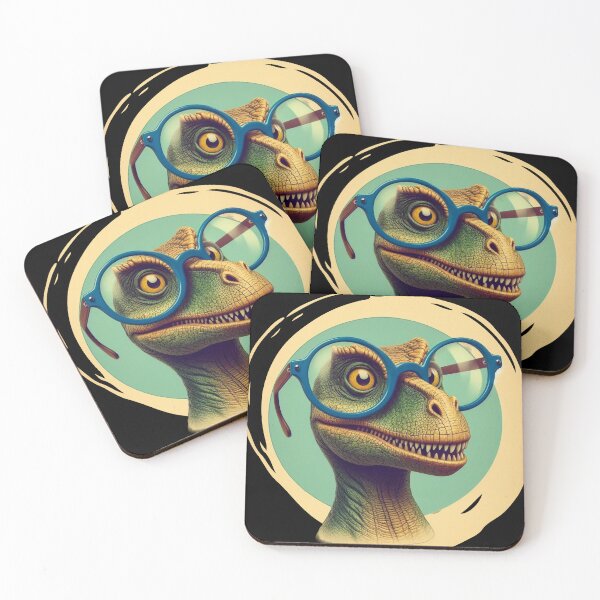 Item preview, Vintage Dinosaur with Blue Glasses  designed and sold by HeadTurningArt.