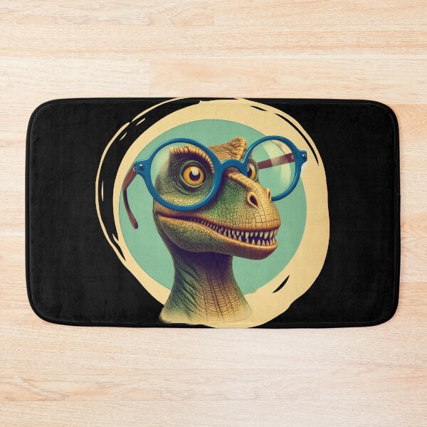 Item preview, Vintage Dinosaur with Blue Glasses  designed and sold by HeadTurningArt.