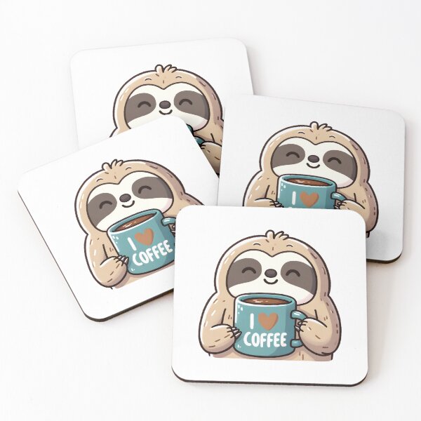 Item preview, Sloth Enjoying Morning Coffee designed and sold by UmbrellaStudio1.