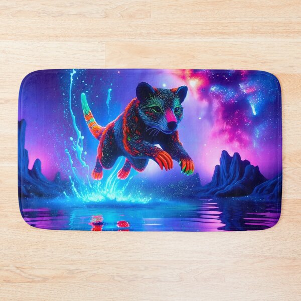 Item preview, Leaping Neon Blacklight Style Tasmanian Tiger designed and sold by Matt's Artificial Nature.