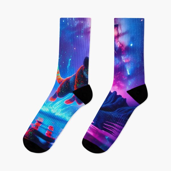 Item preview, Leaping Neon Blacklight Style Tasmanian Tiger designed and sold by Matt's Artificial Nature.