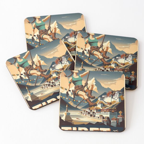 Item preview, Tibet - Vintage Travel Poster designed and sold by zerokuhl.
