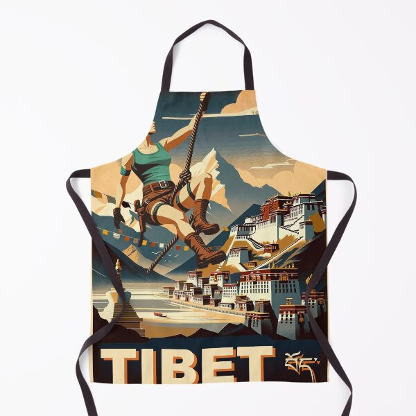 Item preview, Tibet - Vintage Travel Poster designed and sold by zerokuhl.