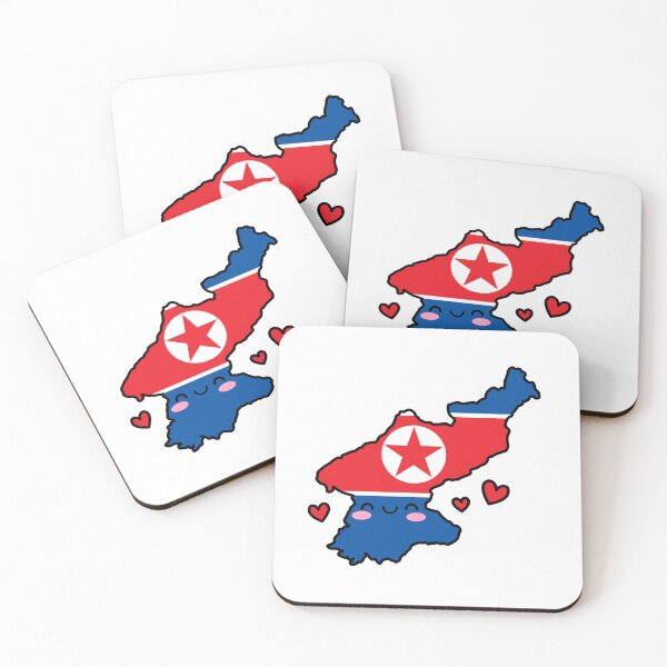 Item preview, North Korea Flag Map Smile with Love designed and sold by pixelsparkzone.