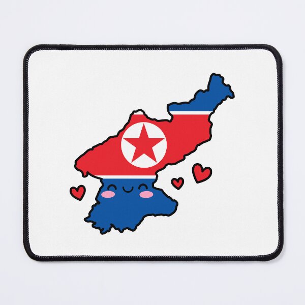 Item preview, North Korea Flag Map Smile with Love designed and sold by pixelsparkzone.