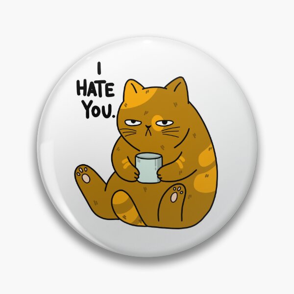 Cute Cat Soft Button Pins Sad and Cool Meme Pack Printed Icon