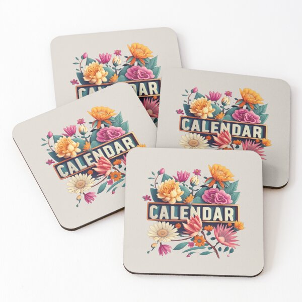 Item preview, Japanese ink-style pattern tile with text calendar designed and sold by OLIHESSEL.