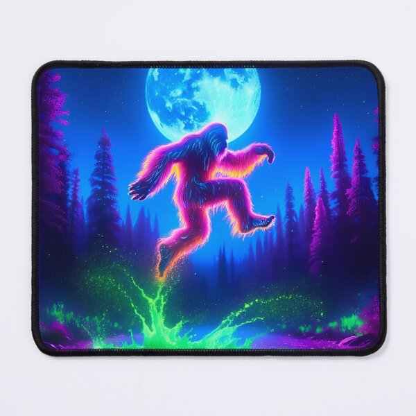 Item preview, Neon Bigfoot Blacklight Style: A Luminous River Splash designed and sold by Matt's Artificial Nature.