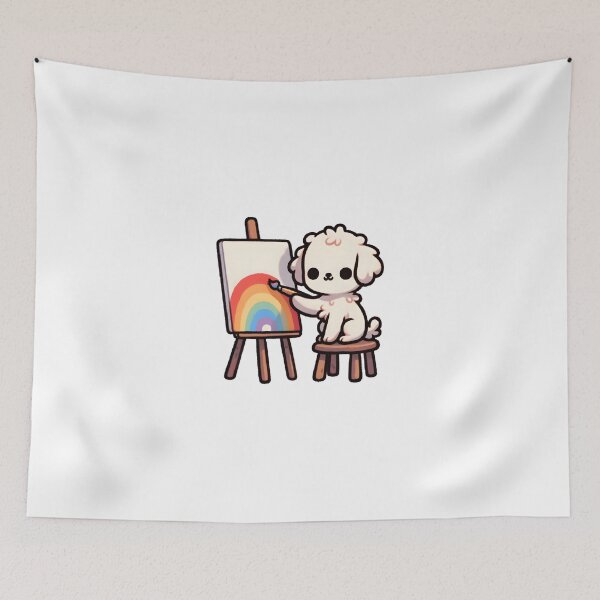 Item preview, Puppy Painting Colorful Rainbow designed and sold by UmbrellaStudio1.