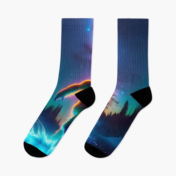Item preview, Blacklight Style Bigfoot Encounter: A Mesmerizing Wilderness Experience designed and sold by Matt's Artificial Nature.