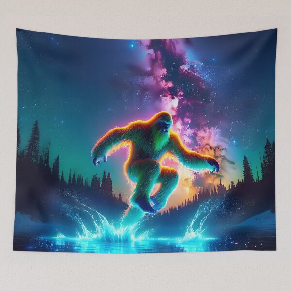 Item preview, Blacklight Style Bigfoot Encounter: A Mesmerizing Wilderness Experience designed and sold by Matt's Artificial Nature.
