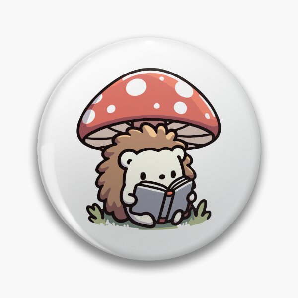Item preview, Hedgehog Reading Under Mushroom designed and sold by UmbrellaStudio1.