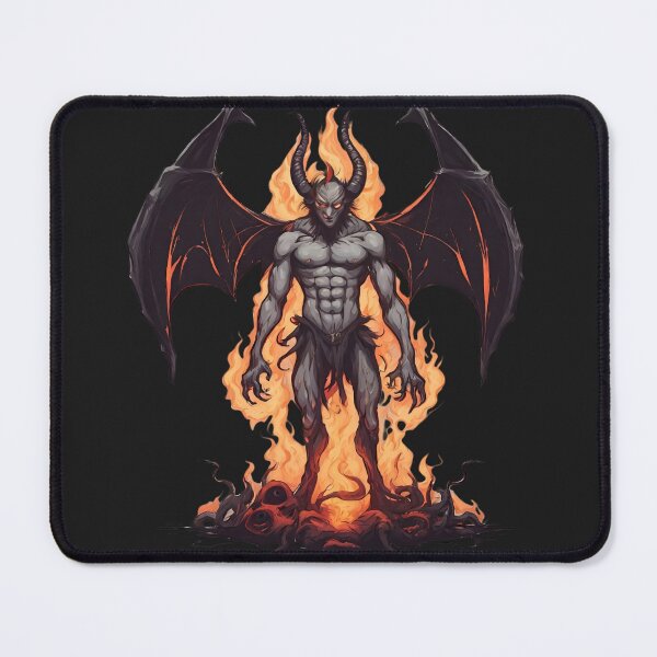 Item preview, A Terrifying Demon with Wings and Horns Engulfed in Flames designed and sold by N0VEEN.
