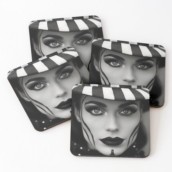 Item preview, Black and white head shot of a circus artist designed and sold by dcrc.