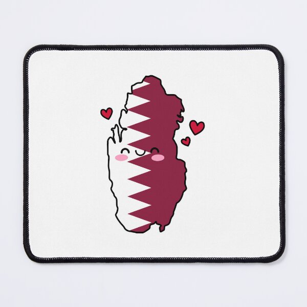 Item preview, Qatar Flag Map Smile with Love designed and sold by pixelsparkzone.