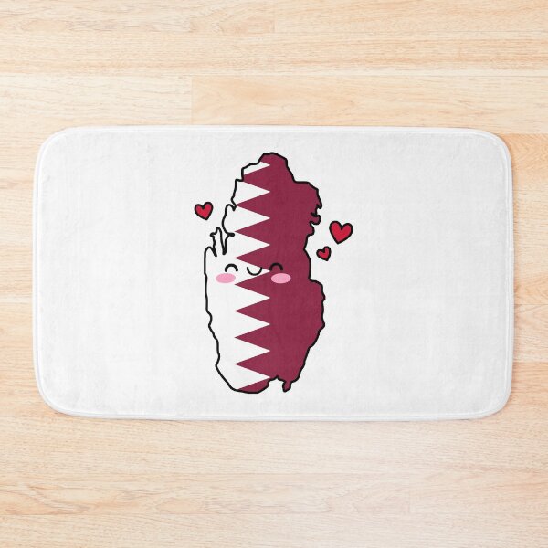 Item preview, Qatar Flag Map Smile with Love designed and sold by pixelsparkzone.