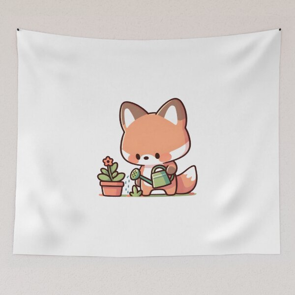 Item preview, Fox Gardener Watering Plant designed and sold by UmbrellaStudio1.