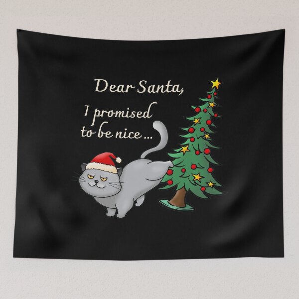 Item preview, Naughty Christmas Cat designed and sold by SeledineArt.