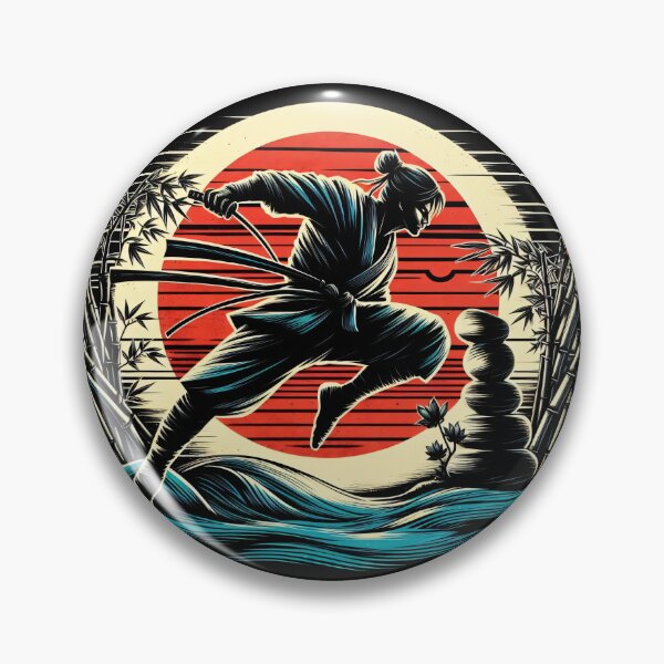 Item preview, Ninjutsu Japanese Flag Katana Ninja designed and sold by RedDesignSyc.