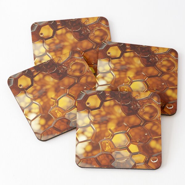 Item preview, Amber Symphony: Honeycomb Fluidity Meets Surreal Charm designed and sold by polonuim210.