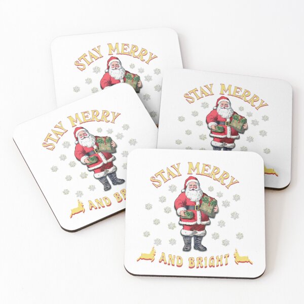 Item preview, STAY MERRY AND BRIGHT VINTAGE RETRO SANTA, AI designed and sold by davidjulie.