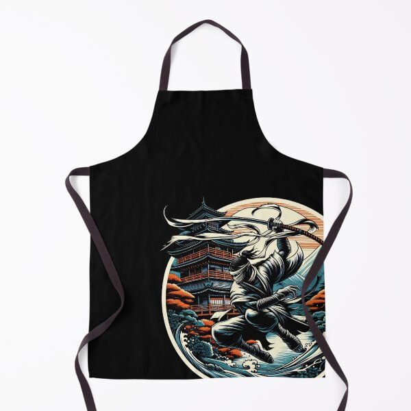 Item preview, Ninjutsu Fighting Pose Ukiyo-e Temple Design designed and sold by RedDesignSyc.