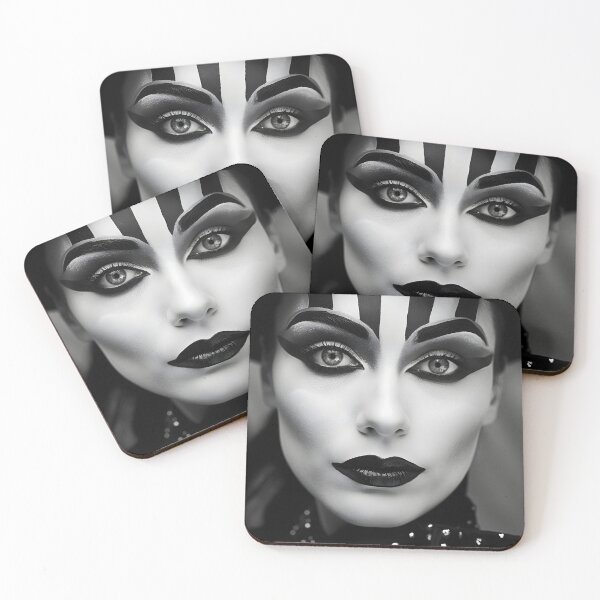 Item preview, Black and white head shot of a circus artist designed and sold by dcrc.