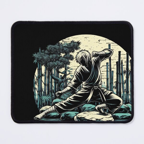 Item preview, Ninjutsu Fighting Pose Ukiyo-e Circle Design designed and sold by RedDesignSyc.