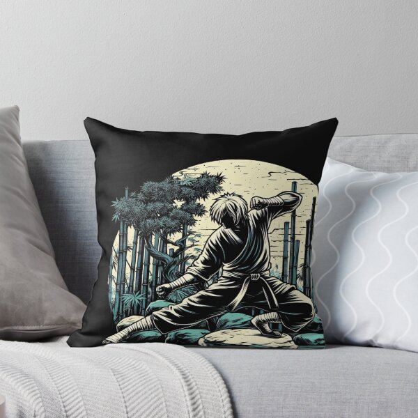 Item preview, Ninjutsu Fighting Pose Ukiyo-e Circle Design designed and sold by RedDesignSyc.