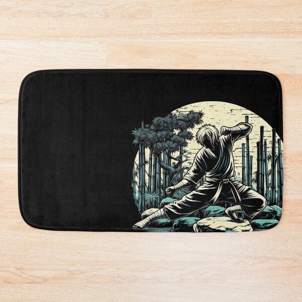 Item preview, Ninjutsu Fighting Pose Ukiyo-e Circle Design designed and sold by RedDesignSyc.