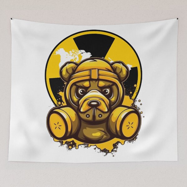 Item preview, Bear in a Mask: Plush Hero in the World of Nuclear Symbols designed and sold by InfinityCircle.