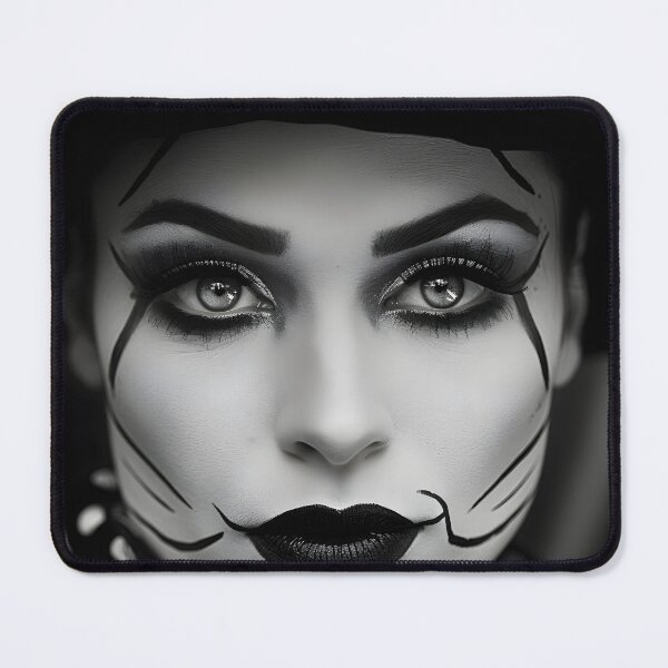 Item preview, Black and white head shot of a circus artist designed and sold by dcrc.