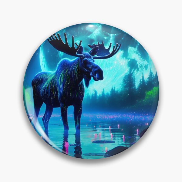 Item preview, Blacklight Style Psychedelic Moose Art designed and sold by Matt's Artificial Nature.