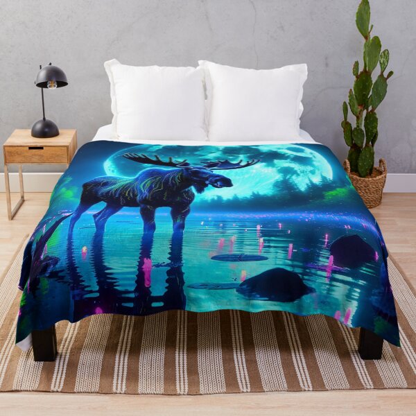 Item preview, Blacklight Style Psychedelic Moose Art designed and sold by Matt's Artificial Nature.