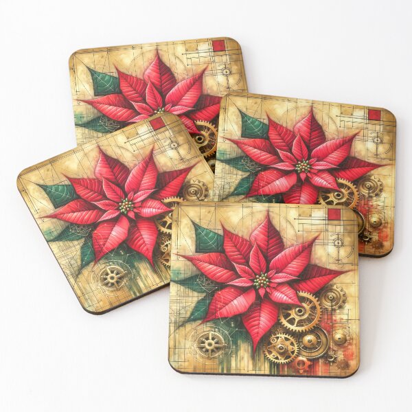 Item preview, Steampunk Red Poinsettia designed and sold by NovosArt.