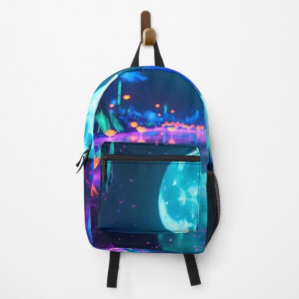 Item preview, Lunar Radiance: Neon Crane under a Bioluminescent Moon designed and sold by Matt's Artificial Nature.