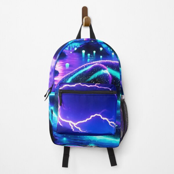 Item preview, Blacklight Style Fossa With Lightning and Moon designed and sold by Matt's Artificial Nature.