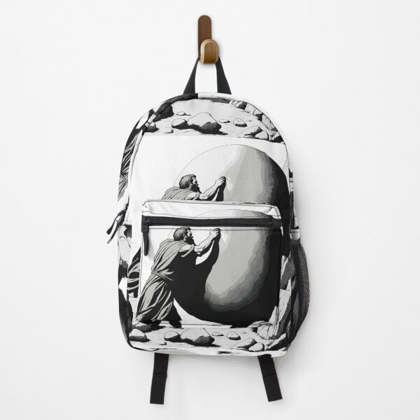 Item preview, man pushes stone on the mountain designed and sold by PincelDillo.