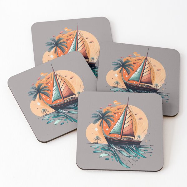 Item preview, Tranquil Sailing: Minimalist Ocean Escape designed and sold by FOCorps.