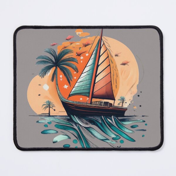 Item preview, Tranquil Sailing: Minimalist Ocean Escape designed and sold by FOCorps.