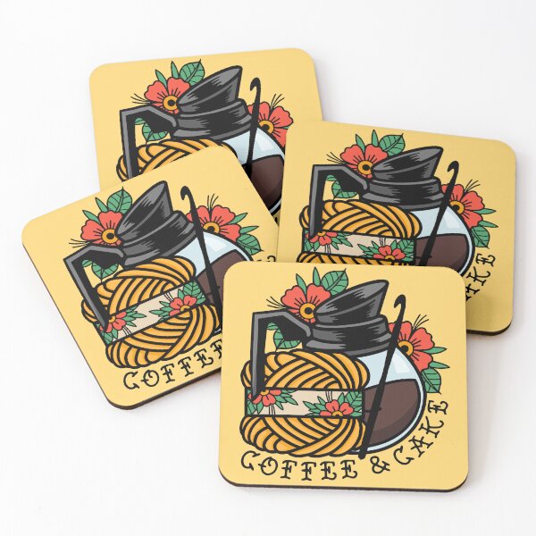 Item preview, Crochet, Coffee & Cake Yarn Tattoo designed and sold by PinkSheepMerch.